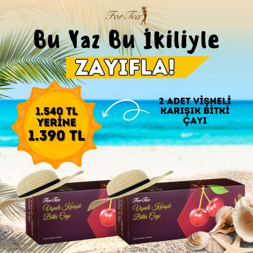 2 VİŞNELİ KARIŞIK BİTKİ ÇAYI